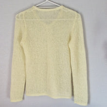 Load image into Gallery viewer, V-neck mohair blouse - pale yellow / Mohairblusa við v-hálsi - ljósagul