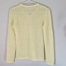 Load image into Gallery viewer, V-neck mohair blouse - pale yellow / Mohairblusa við v-hálsi - ljósagul
