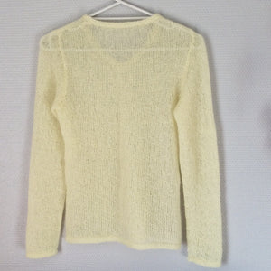 V-neck mohair blouse - pale yellow / Mohairblusa við v-hálsi - ljósagul